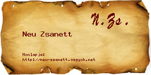 Neu Zsanett névjegykártya